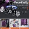 SHOWKOO Luggage Sets Expandable PC+ABS Durable Suitcase Sets Double Wheels TSA Lock Pink 3pcs