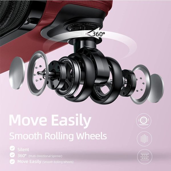 Luggage Sets Expandable ABS Hardshell 3pcs Clearance Luggage Hardside Lightweight Durable Suitcase sets Spinner Wheels Suitcase with TSA Lock