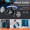 SHOWKOO Luggage Sets Expandable PC+ABS Durable Suitcase Sets Double Wheels TSA Lock Pink 3pcs