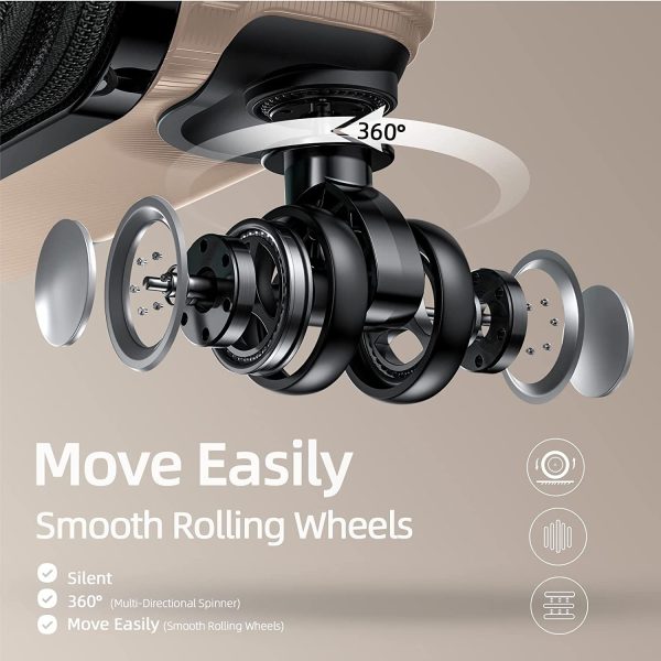 Luggage Sets Expandable ABS Hardshell 3pcs Clearance Luggage Hardside Lightweight Durable Suitcase sets Spinner Wheels Suitcase with TSA Lock