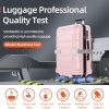 SHOWKOO Luggage Sets Expandable PC+ABS Durable Suitcase Sets Double Wheels TSA Lock Pink 3pcs