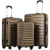 Luggage Expandable Suitcase PC ABS TSA Luggage 3 Piece Set Lock Spinner Carry