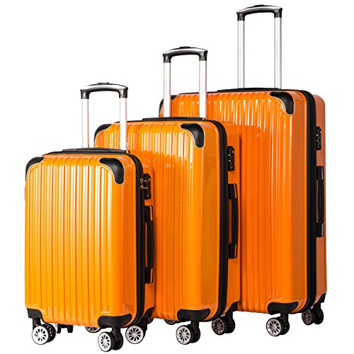 Luggage Expandable 3 Piece Sets PC+ABS Spinner Suitcase