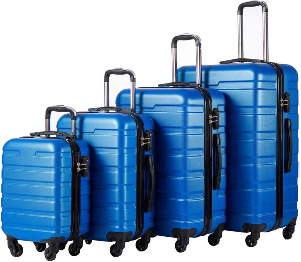 Coolife Luggage 3 Piece Set Suitcase Spinner Hardshell Lightweight TSA Lock