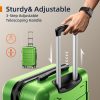 SHOWKOO Luggage Sets Expandable PC+ABS Durable Suitcase Sets Double Wheels TSA Lock Pink 3pcs