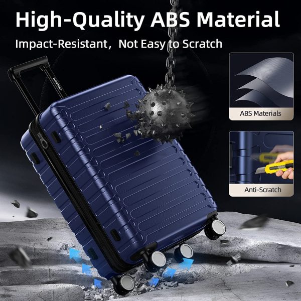 Luggage Sets Expandable ABS Hardshell 3pcs Clearance Luggage Hardside Lightweight Durable Suitcase sets Spinner Wheels Suitcase with TSA Lock