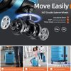 SHOWKOO Luggage Sets Expandable PC+ABS Durable Suitcase Sets Double Wheels TSA Lock Pink 3pcs