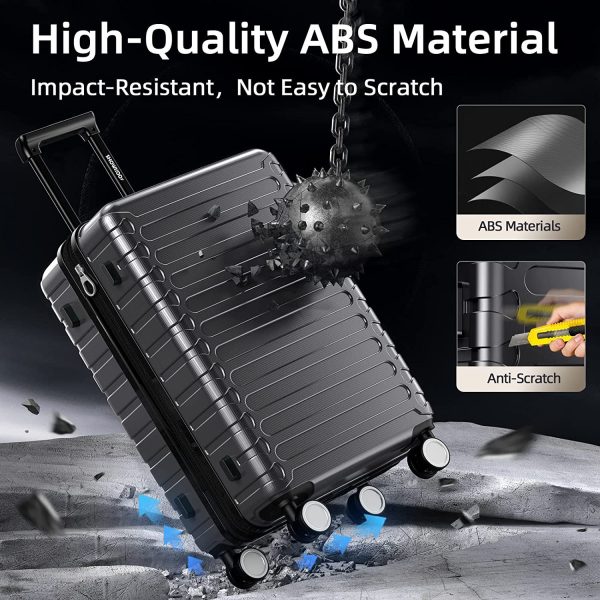 Luggage Sets Expandable ABS Hardshell 3pcs Clearance Luggage Hardside Lightweight Durable Suitcase sets Spinner Wheels Suitcase with TSA Lock