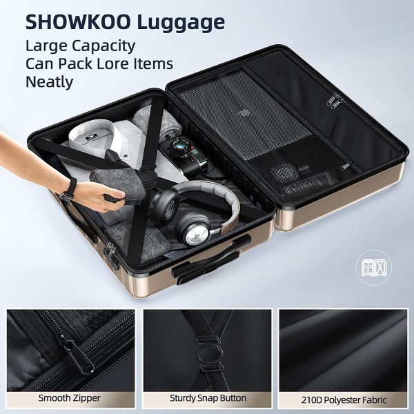 Luggage Sets Expandable ABS Hardshell 3pcs Clearance Luggage Hardside Lightweight Durable Suitcase sets Spinner Wheels Suitcase with TSA Lock