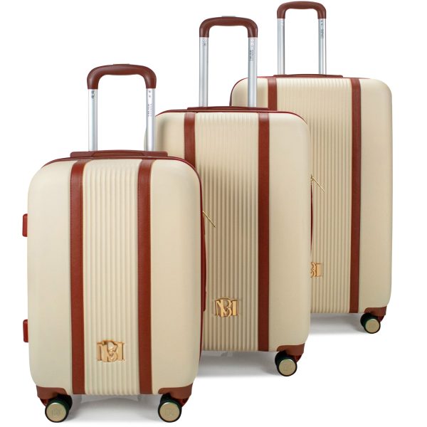 Mia 3 Piece Expandable Retro Luggage Set
