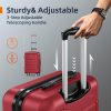 SHOWKOO Luggage Sets Expandable PC+ABS Durable Suitcase Sets Double Wheels TSA Lock Pink 3pcs