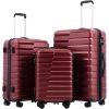 Luggage Expandable Suitcase PC ABS TSA Luggage 3 Piece Set Lock Spinner Carry
