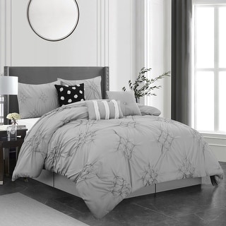 Grand Avenue Reid 7 Piece Pinch Pleat Comforter Set