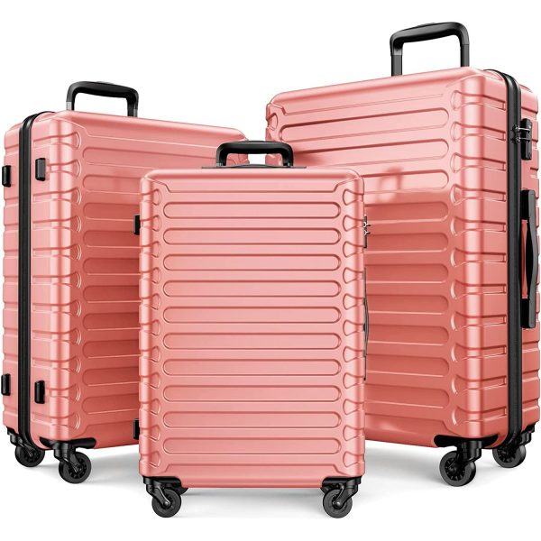 Luggage Sets Expandable ABS Hardshell 3pcs Clearance Luggage Hardside Lightweight Durable Suitcase sets Spinner Wheels Suitcase with TSA Lock
