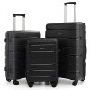 Luggage Expandable 3 Piece Sets PC+ABS Spinner Suitcase Built-In TSA lock 20 inch 24 inch 28 inch