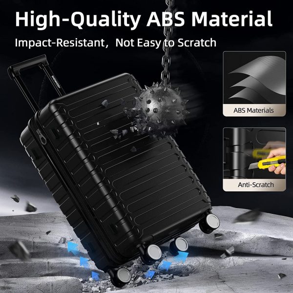 Luggage Sets Expandable ABS Hardshell 3pcs Clearance Luggage Hardside Lightweight Durable Suitcase sets Spinner Wheels Suitcase with TSA Lock
