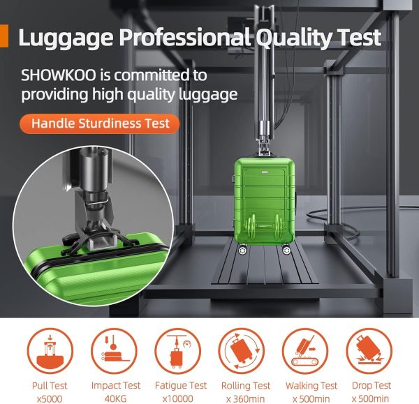 SHOWKOO Luggage Sets Expandable PC+ABS Durable Suitcase Sets Double Wheels TSA Lock Pink 3pcs