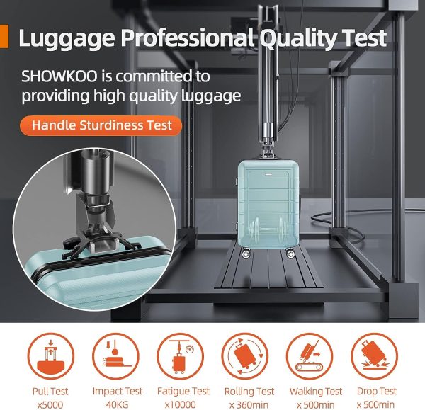 SHOWKOO Luggage Sets Expandable PC+ABS Durable Suitcase Sets Double Wheels TSA Lock Pink 3pcs