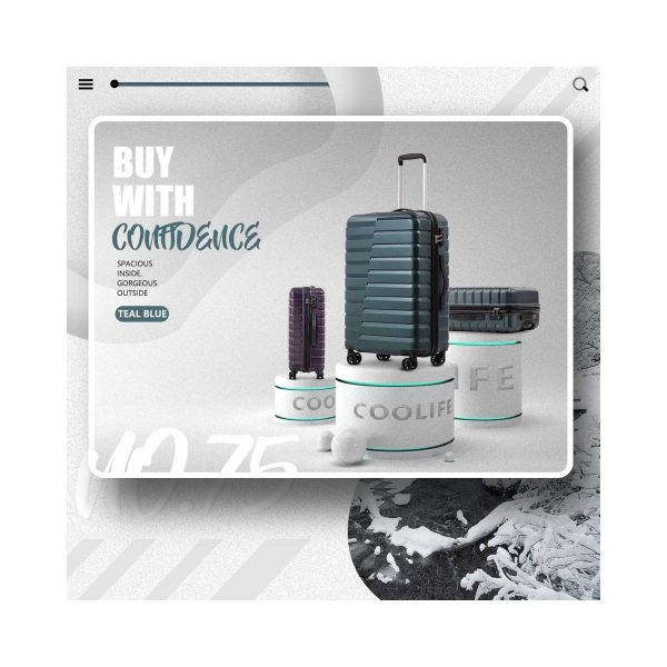 Luggage Expandable Suitcase PC ABS TSA Luggage 3 Piece Set Lock Spinner Carry