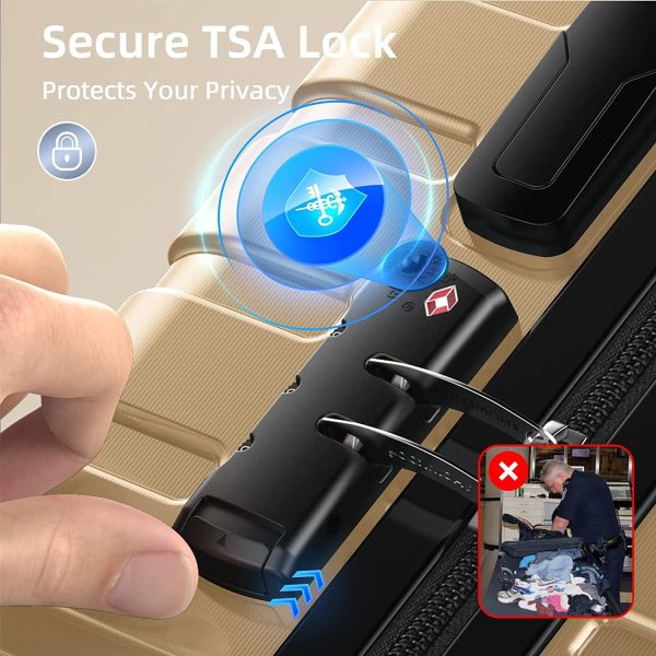 Luggage Sets Expandable ABS Hardshell 3pcs Clearance Luggage Hardside Lightweight Durable Suitcase sets Spinner Wheels Suitcase with TSA Lock
