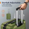 SHOWKOO Luggage Sets Expandable PC+ABS Durable Suitcase Sets Double Wheels TSA Lock Pink 3pcs