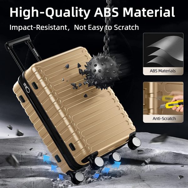 Luggage Sets Expandable ABS Hardshell 3pcs Clearance Luggage Hardside Lightweight Durable Suitcase sets Spinner Wheels Suitcase with TSA Lock