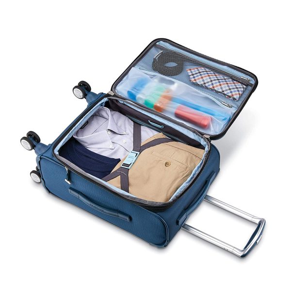 Samsonite Solyte DLX Carry on Expandable Spinner Mediterranean Blue