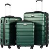 Coolife Luggage 3 Piece Set Suitcase Spinner Hardshell Lightweight TSA Lock