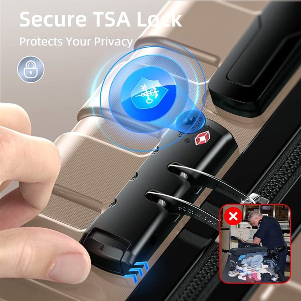 Luggage Sets Expandable ABS Hardshell 3pcs Clearance Luggage Hardside Lightweight Durable Suitcase sets Spinner Wheels Suitcase with TSA Lock