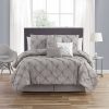 CEDAR COURT Smocked Circle Embellished 7-Piece Microfiber Comforter Bedding Set