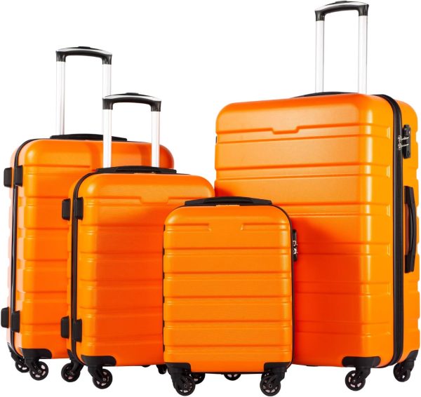 Coolife Luggage 3 Piece Set Suitcase Spinner Hardshell Lightweight TSA Lock