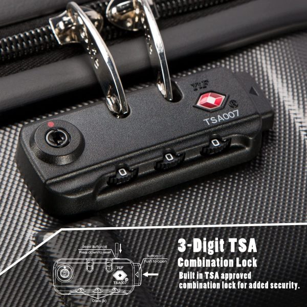 Luggage Expandable Suitcase 3 Piece Set with TSA Lock Spinner 20in24in28in