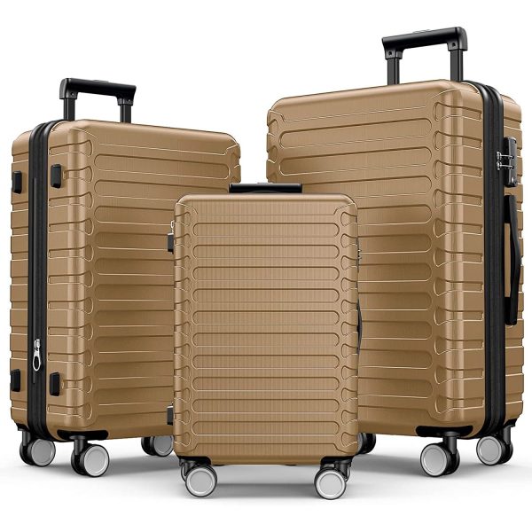 Luggage Sets Expandable ABS Hardshell 3pcs Clearance Luggage Hardside Lightweight Durable Suitcase sets Spinner Wheels Suitcase with TSA Lock
