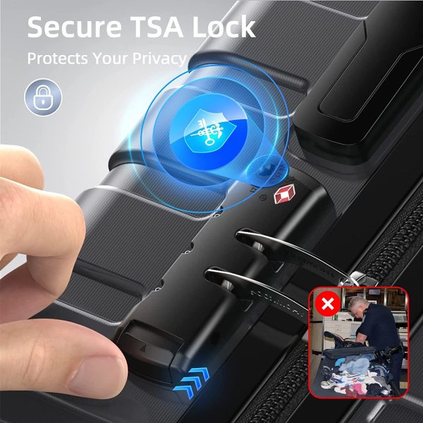Luggage Sets Expandable ABS Hardshell 3pcs Clearance Luggage Hardside Lightweight Durable Suitcase sets Spinner Wheels Suitcase with TSA Lock