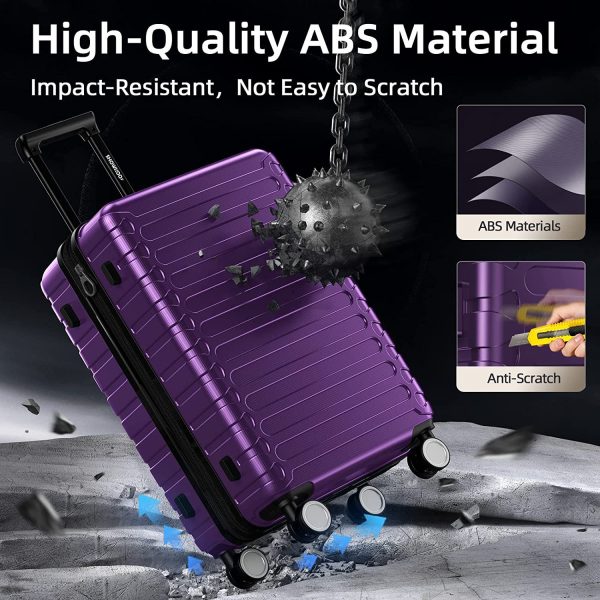 Luggage Sets Expandable ABS Hardshell 3pcs Clearance Luggage Hardside Lightweight Durable Suitcase sets Spinner Wheels Suitcase with TSA Lock