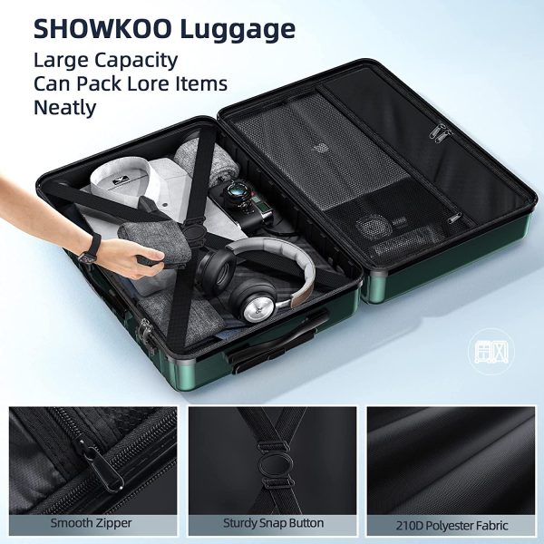 Luggage Sets Expandable ABS Hardshell 3pcs Clearance Luggage Hardside Lightweight Durable Suitcase sets Spinner Wheels Suitcase with TSA Lock