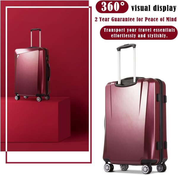Luggage 3 Piece Sets PC+ABS Spinner Suitcase