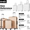 Coolife Luggage 3 Piece Set Suitcase Spinner Hardshell Lightweight TSA Lock