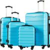 Coolife Luggage 3 Piece Set Suitcase Spinner Hardshell Lightweight TSA Lock