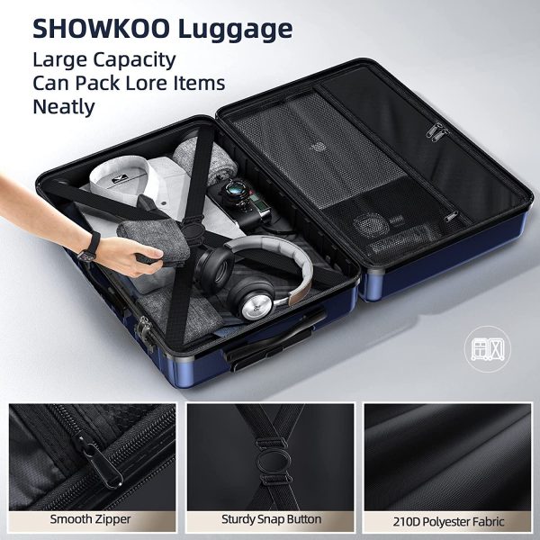 Luggage Sets Expandable ABS Hardshell 3pcs Clearance Luggage Hardside Lightweight Durable Suitcase sets Spinner Wheels Suitcase with TSA Lock