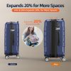 SHOWKOO Luggage Sets Expandable PC+ABS Durable Suitcase Sets Double Wheels TSA Lock Pink 3pcs