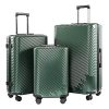 Luggage 3 Piece Sets PC+ABS Spinner Suitcase carry on Fashion