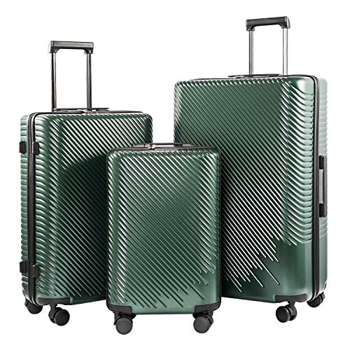 Luggage 3 Piece Sets PC+ABS Spinner Suitcase carry on Fashion
