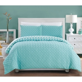Chic Home Sabina 3 Piece Embroidered Reversible Comforter Set