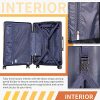 Luggage 3 Piece Sets PC+ABS Spinner Suitcase carry on Fashion