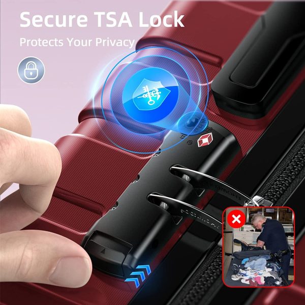 Luggage Sets Expandable ABS Hardshell 3pcs Clearance Luggage Hardside Lightweight Durable Suitcase sets Spinner Wheels Suitcase with TSA Lock
