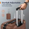 SHOWKOO Luggage Sets Expandable PC+ABS Durable Suitcase Sets Double Wheels TSA Lock Pink 3pcs