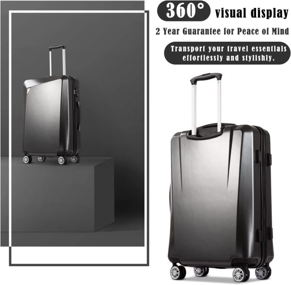 Luggage 3 Piece Sets PC+ABS Spinner Suitcase
