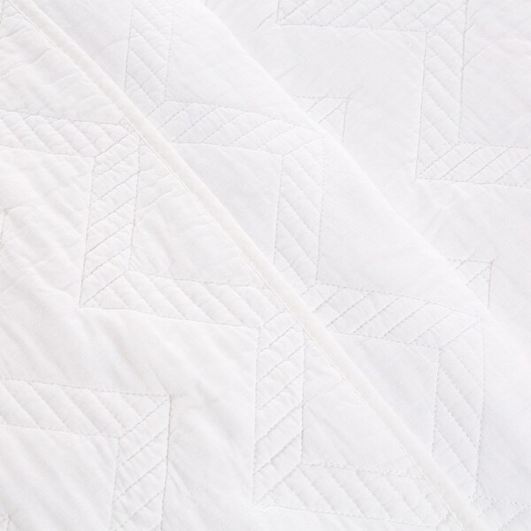 Silver Orchid Dunne Chevron Quilted Cotton 3-piece Quilt Set