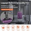 SHOWKOO Luggage Sets Expandable PC+ABS Durable Suitcase Sets Double Wheels TSA Lock Pink 3pcs